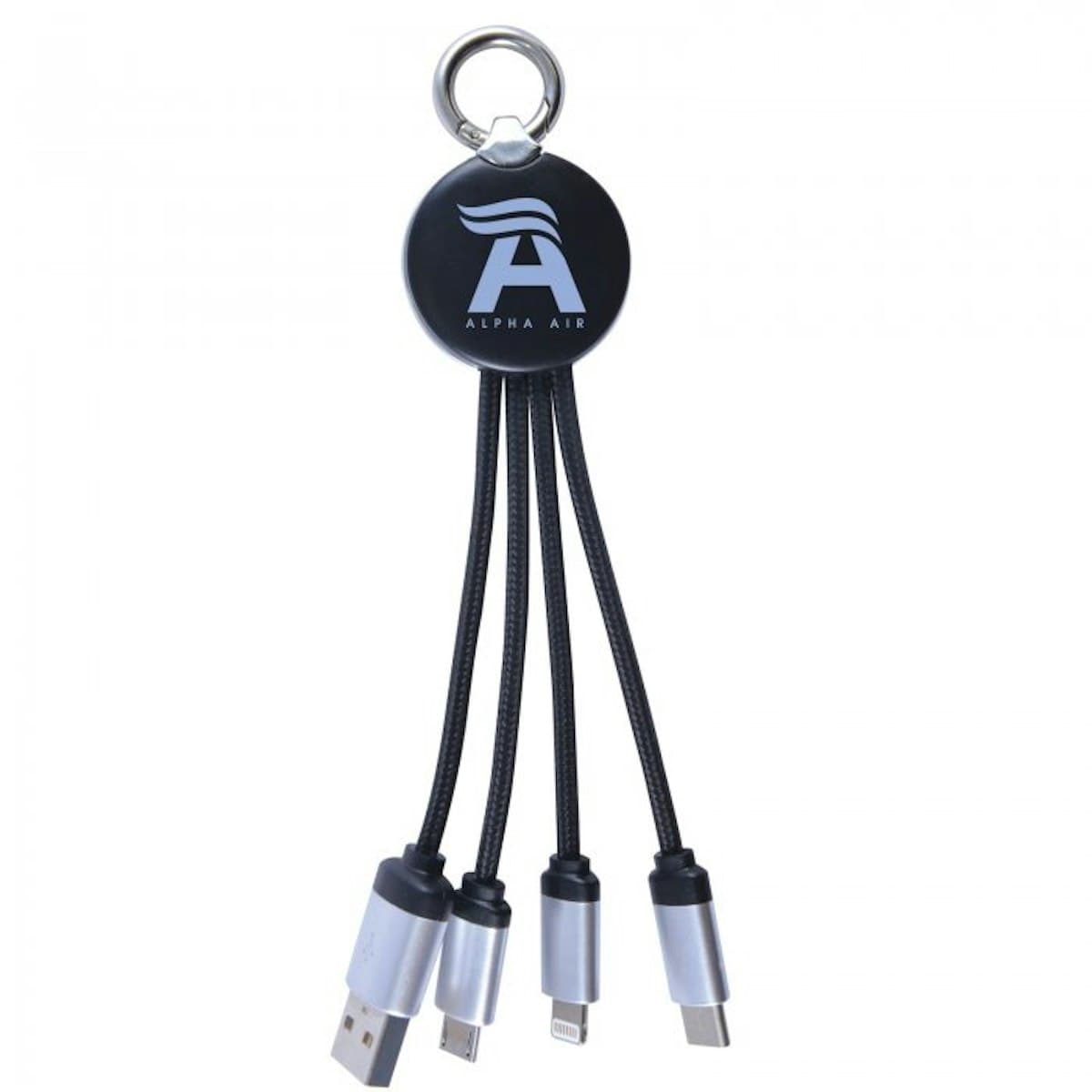 LED Charging Cable (with Type-C) - custom logo