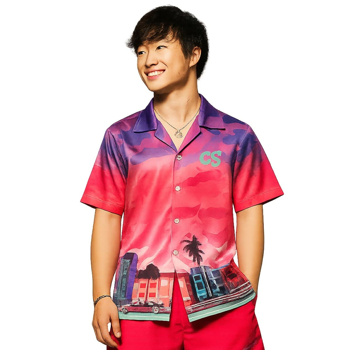 Button Shirt Sublimation - custom logo
