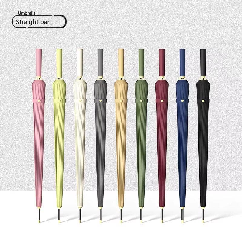 24-Rib Automatic Umbrella with Bullet-Shaped Top Straight Umbrella - custom logo - Image 1