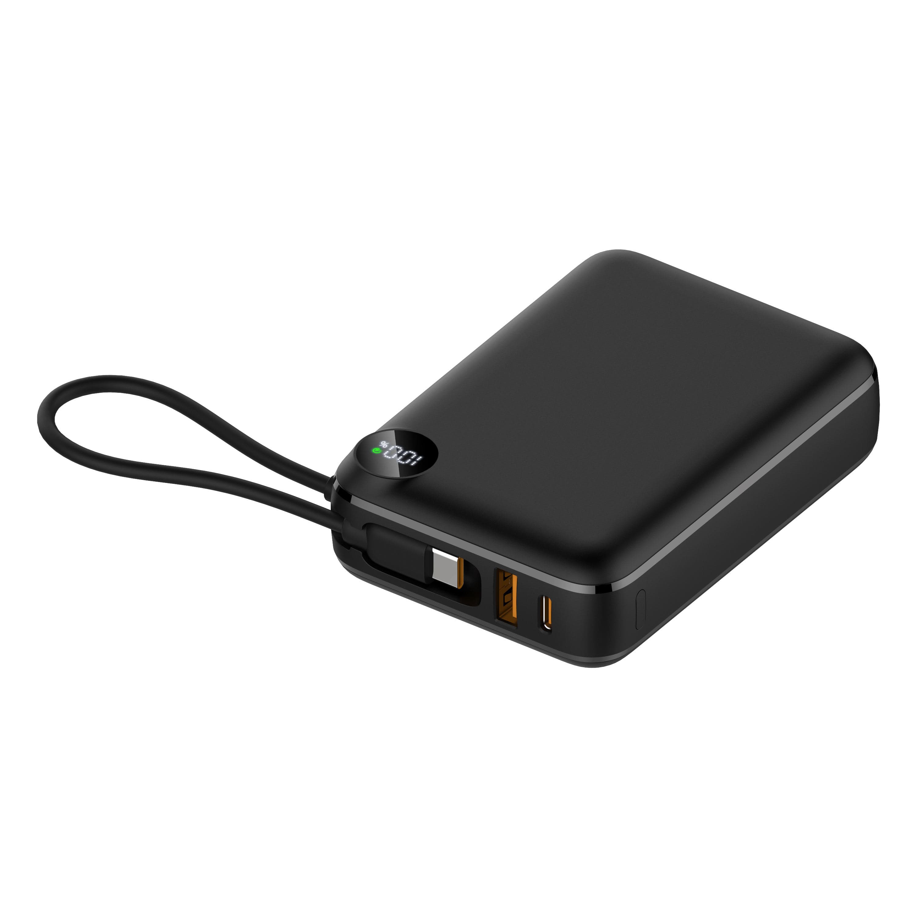 20000mAh Power Bank Built in Type C Cable with LED Display High Capacity Portable Charger - custom logo - Image 1
